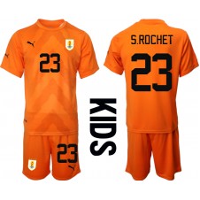 Uruguay Sergio Rochet #23 Målvakt Bortaställ Barn VM 2022 Korta ärmar (+ Korta byxor)